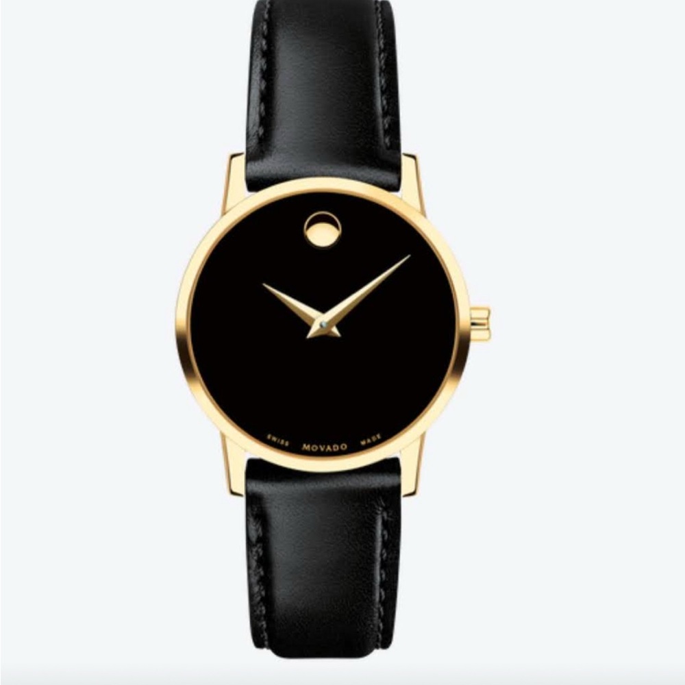 Movado Women’s Black and Gold Watch